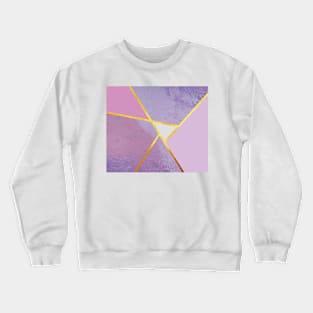 Abstract paint print, color blocking purple Crewneck Sweatshirt